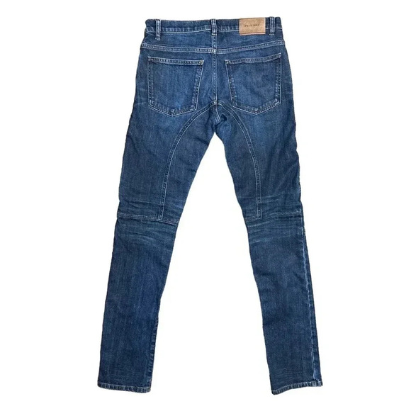 Belstaff Eastham Low Waist Slim Leg Blue Moto Denim Jeans Mens 28 - Picture 3 of 11